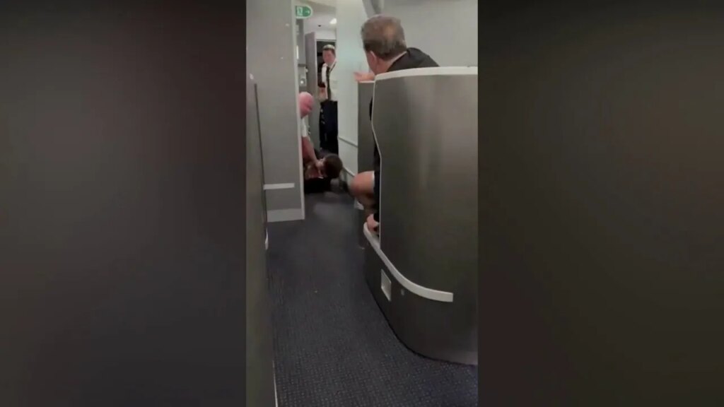 Chaos Aboard: Passenger Held Down After Disruptive Outburst on New York-Bound American Airlines Flight