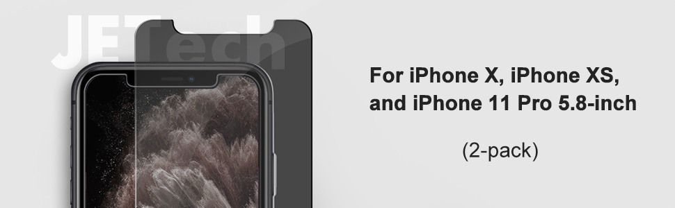 JETech Privacy Screen Protector for iPhone 11 Pro, iPhone Xs and iPhone X 5.8-Inch, Anti Spy Tempered Glass Film, 2-Pack 8 JETech Privacy Screen Protector for iPhone 11 Pro, iPhone Xs and iPhone X 5.8-Inch, Anti Spy Tempered Glass Film, 2-Pack-
