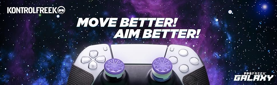 KontrolFreek FPS Freek Galaxy Purple for PlayStation 4 (PS4) and PlayStation 5 (PS5) | Performance Thumbsticks | 1 High-Rise, 1 Mid-Rise | Purple 8 KontrolFreek FPS Freek Galaxy Purple for PlayStation 4 (PS4) and PlayStation 5 (PS5) | Performance Thumbsticks | 1 High-Rise, 1 Mid-Rise | Purple-