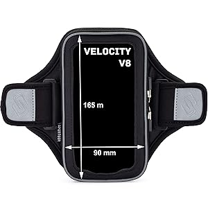 Sporteer Velocity V8 Running Armband - Compatible with iPhone 16 Pro Max, 16 Plus, 15/14 Pro Max, 16/15/14 Pro, iPhone 16/15/14, Galaxy S24+, S23 Plus, Pixel, & Many More Cell Phones - FITS Cases 18 Sporteer Velocity V8 Running Armband - Compatible with iPhone 16 Pro Max, 16 Plus, 15/14 Pro Max, 16/15/14 Pro, iPhone 16/15/14, Galaxy S24+, S23 Plus, Pixel, & Many More Cell Phones - FITS Cases-