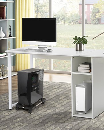 Liitrton Mobile CPU Stand Adjustable Computer Tower Stand with 4 Caster Wheels Fits Most PC (Black) 10 Liitrton Mobile CPU Stand Adjustable Computer Tower Stand with 4 Caster Wheels Fits Most PC (Black)-