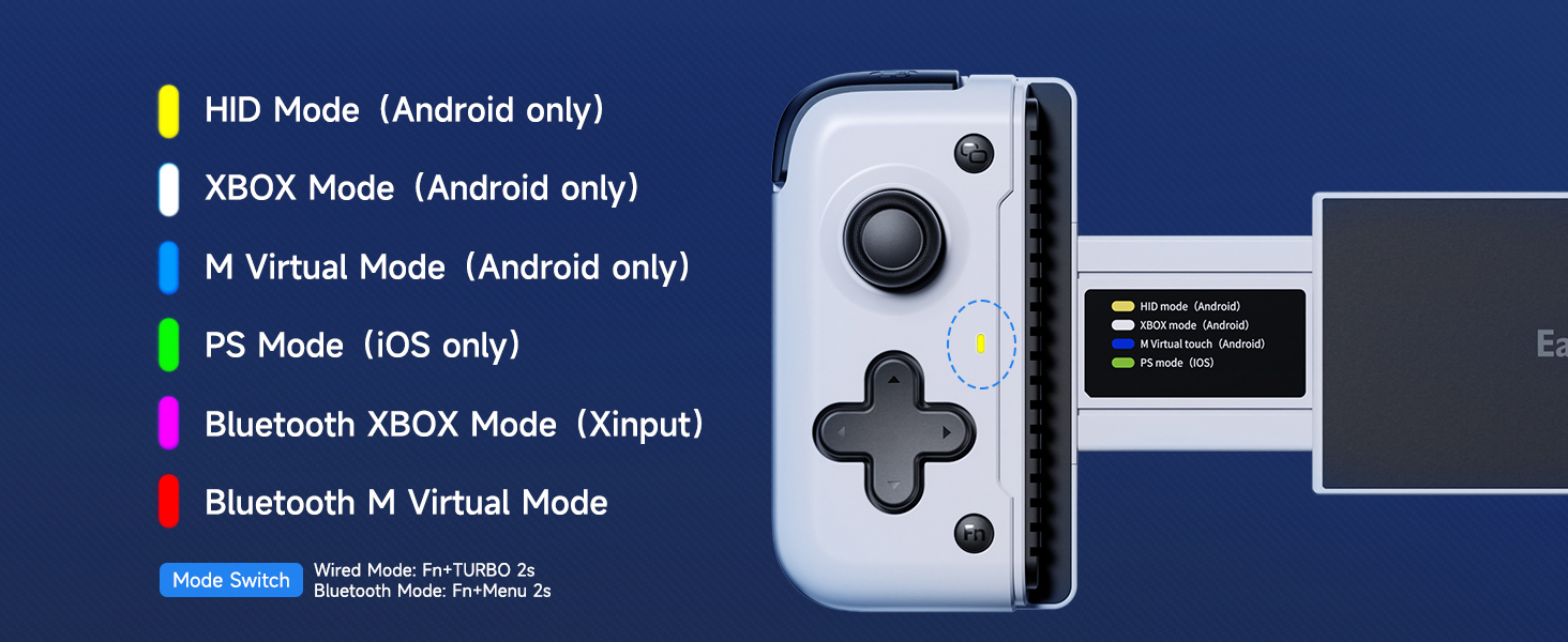 EasySMX M05 Mobile Gaming Controller for iPhone 15 Series (USB-C),Android Gaming Controller with Hall Trigger,Advanced Vibration,Plug & Play,Bluetooth (Type-C) 17 EasySMX M05 Mobile Gaming Controller for iPhone 15 Series (USB-C),Android Gaming Controller with Hall Trigger,Advanced Vibration,Plug & Play,Bluetooth (Type-C)-