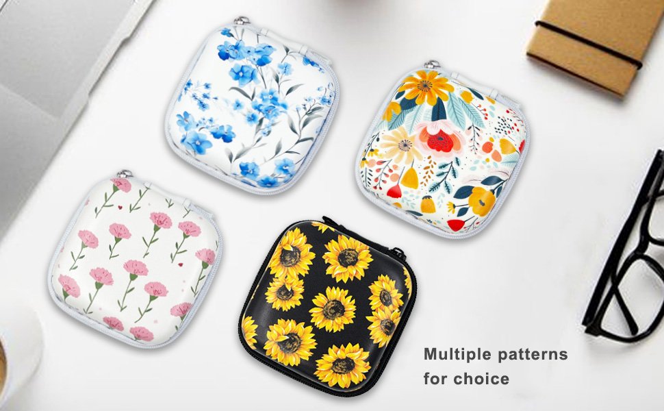 Square Earbud Case Headphone Organizer Ear Bud Case Portable EVA Carrying Box Storage Bag with Carabiner for AirPods Beats Bose Galaxy Buds 3 Data Cable Storage (Blooming Floral) 13 Square Earbud Case Headphone Organizer Ear Bud Case Portable EVA Carrying Box Storage Bag with Carabiner for AirPods Beats Bose Galaxy Buds 3 Data Cable Storage (Blooming Floral)-