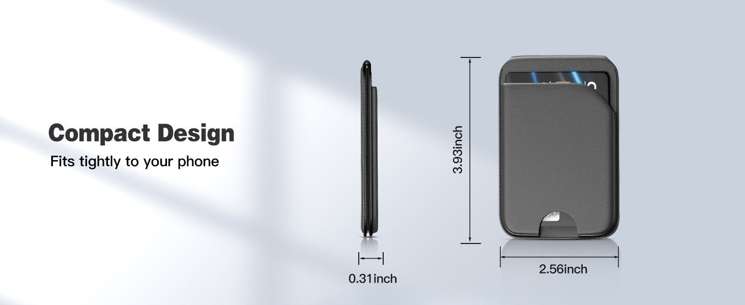 Mag-Safe Wallet Magnetic Wallet for iPhone Lightweight Magnetic Phone Wallet Stand Adjustable Leather Magnetic Card Holder for iPhone 16/15/14/13/12 Series, Not for iPhone 13/12 Mini (Black) 15 Mag-Safe Wallet Magnetic Wallet for iPhone Lightweight Magnetic Phone Wallet Stand Adjustable Leather Magnetic Card Holder for iPhone 16/15/14/13/12 Series, Not for iPhone 13/12 Mini (Black)-
