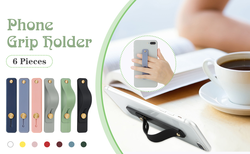 Weewooday 6 Pieces Phone Grip Holder Cell Phone Grip Strap Telescopic Finger Strap Stand Universal Finger Kickstand for Most Smartphones(Soft Colors) 7 Weewooday 6 Pieces Phone Grip Holder Cell Phone Grip Strap Telescopic Finger Strap Stand Universal Finger Kickstand for Most Smartphones(Soft Colors)-