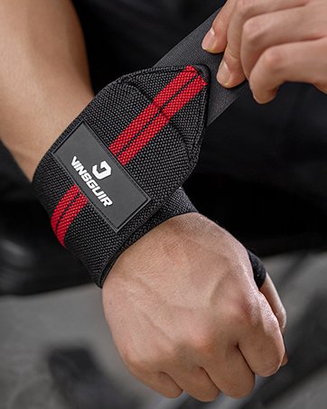 VINSGUIR Elastic Wrist Straps for Weightlifting and Working Out, Breathable Wrist Wraps with Thumb Loop and Left/Right Tabs, Wrist Brace for Wrist Support and Protection, Men and Women (Pair) 11 VINSGUIR Elastic Wrist Straps for Weightlifting and Working Out, Breathable Wrist Wraps with Thumb Loop and Left/Right Tabs, Wrist Brace for Wrist Support and Protection, Men and Women (Pair)-