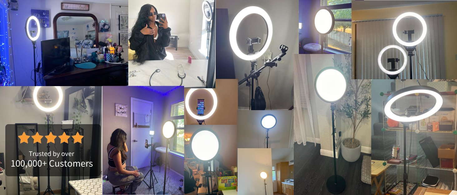 Aureday 12" Selfie Ring Light with Stand and Phone Holder, Overhead Ringlight Tripod for iPhone Photography-LED Circle Lighting with Mic Mount&Remote for Video Recording/Live Streaming/Singing/Cooking 7 Aureday 12" Selfie Ring Light with Stand and Phone Holder, Overhead Ringlight Tripod for iPhone Photography-LED Circle Lighting with Mic Mount&Remote for Video Recording/Live Streaming/Singing/Cooking-