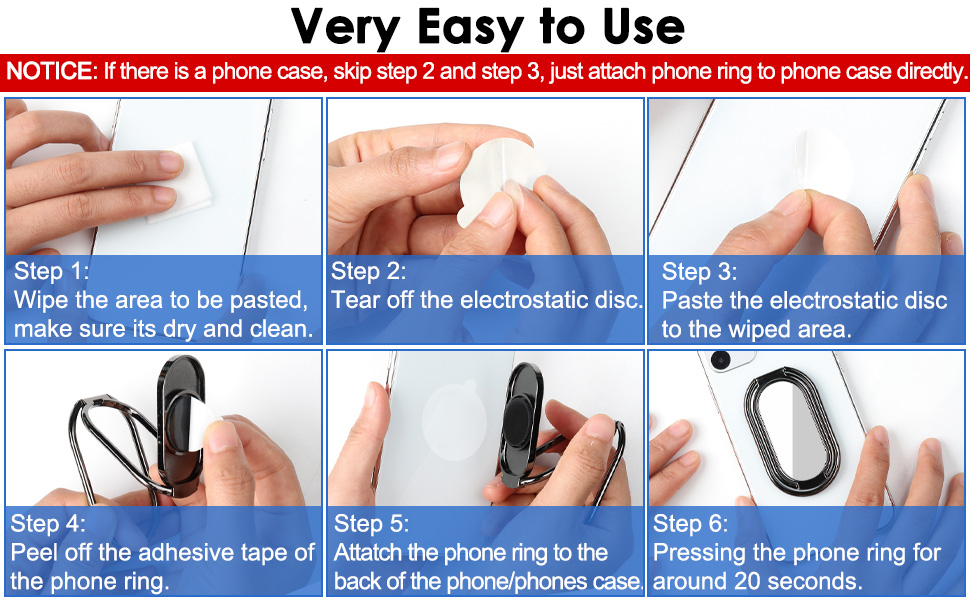 Phone Ring Holder Finger Kickstand, 360° Rotation Cell Phone Ring Holder Stand Metal Phone Back Grip for Magnetic Car Mount Foldable Cell Phone Stand Compatible with Most Smartphones 14 Phone Ring Holder Finger Kickstand, 360° Rotation Cell Phone Ring Holder Stand Metal Phone Back Grip for Magnetic Car Mount Foldable Cell Phone Stand Compatible with Most Smartphones-