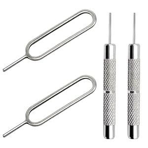 4 Pcs SIM Card Removal Openning Tool Tray Eject Pins Needle Opener Ejector Compatible with All iPhone Apple iPad HTC Samsung Galaxy Cell Phone Smartphone Watchchain Link Remover (Style A) 14 4 Pcs SIM Card Removal Openning Tool Tray Eject Pins Needle Opener Ejector Compatible with All iPhone Apple iPad HTC Samsung Galaxy Cell Phone Smartphone Watchchain Link Remover (Style A)-
