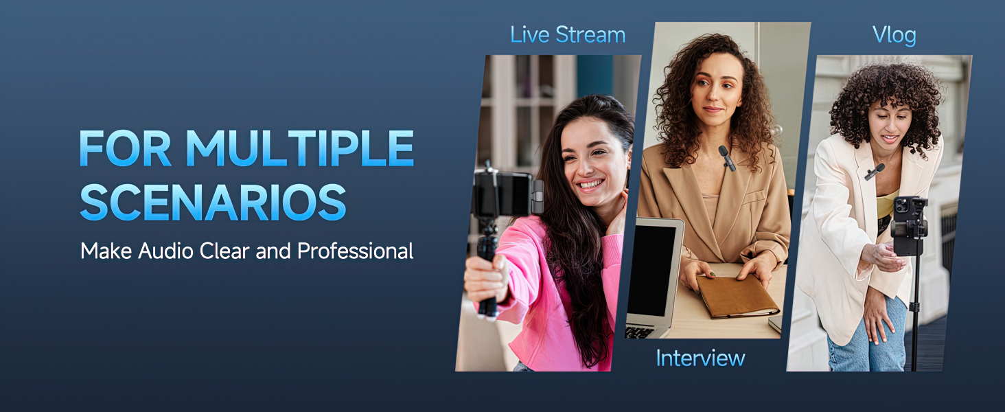 Professional Wireless Lavalier Microphone for iPhone iPad (14 and Below), Cordless Omnidirectional Clip Mic, Plug-Play Microphone for Interview Video Podcast Vlog YouTube 15 Professional Wireless Lavalier Microphone for iPhone iPad (14 and Below), Cordless Omnidirectional Clip Mic, Plug-Play Microphone for Interview Video Podcast Vlog YouTube-