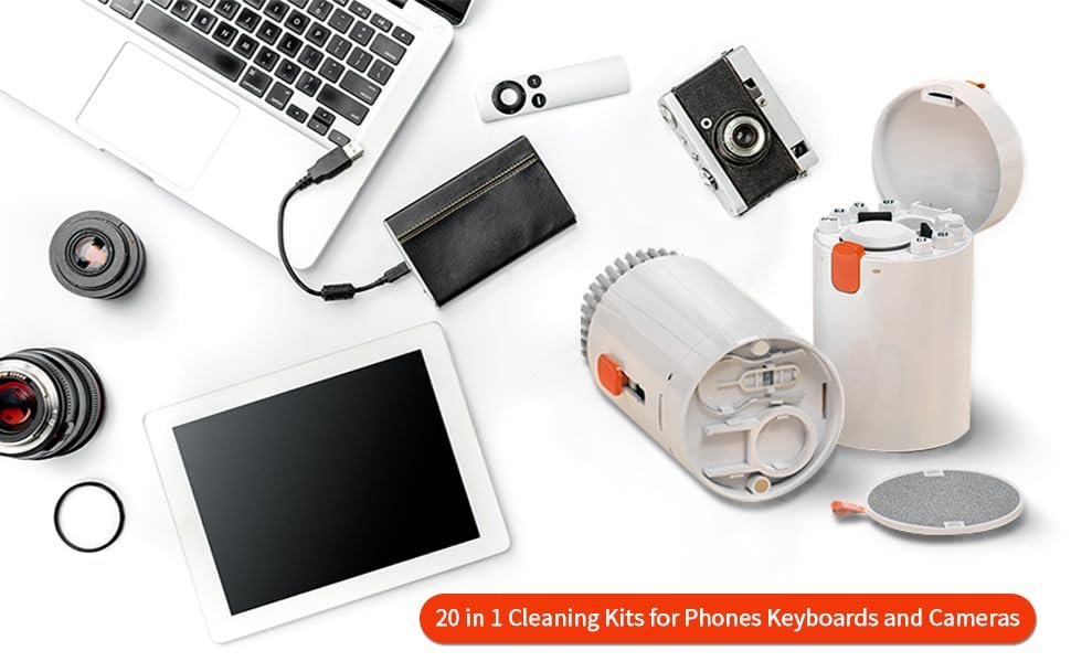 20-in-1 Laptop & Electronics Cleaning Kit,Keyboard Cleaner Kit, Cell Phone Cleaning kit, Airpod Cleaning kit, Electronic Device Clean Tool for Camera PC Monitor Earbud TV Tablet Car Screens 7 20-in-1 Laptop & Electronics Cleaning Kit,Keyboard Cleaner Kit, Cell Phone Cleaning kit, Airpod Cleaning kit, Electronic Device Clean Tool for Camera PC Monitor Earbud TV Tablet Car Screens-