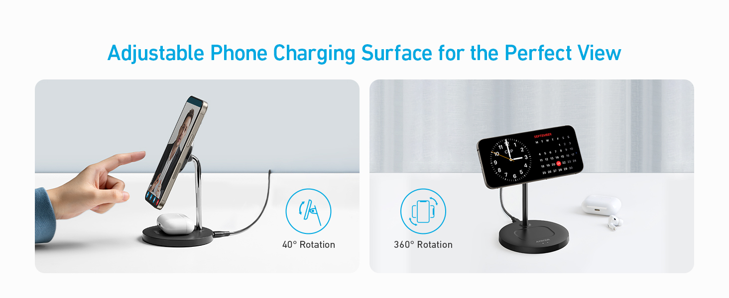 Anker iPhone 16 Wireless Charging Stand, PowerWave 2-in-1 Magnetic Stand Lite with USB-C Cable, For iPhone 16/15/14/13 Series, AirPods (No AC Adapter) 17 Anker iPhone 16 Wireless Charging Stand, PowerWave 2-in-1 Magnetic Stand Lite with USB-C Cable, For iPhone 16/15/14/13 Series, AirPods (No AC Adapter)-