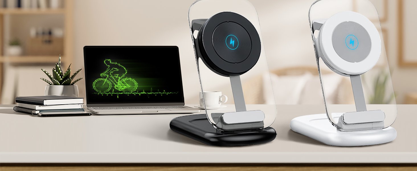 2025 Magnetic Wireless Mag-Safe Charger Stand,3 in 1 Charger with Light for iPhone 16 15 14 13 12 Pro Max Plus,Charging Pad for Apple Watch Series & Air pods 4 3 2 Pro(White) 8 2025 Magnetic Wireless Mag-Safe Charger Stand,3 in 1 Charger with Light for iPhone 16 15 14 13 12 Pro Max Plus,Charging Pad for Apple Watch Series & Air pods 4 3 2 Pro(White)-