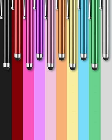 Stylus Pens for Touch Screens, Abiarst High Precision Universal Stylus for iPad iPhone Tablets Samsung Galaxy All Capacitive Touch Screens (10-Pack) 9 Stylus Pens for Touch Screens, Abiarst High Precision Universal Stylus for iPad iPhone Tablets Samsung Galaxy All Capacitive Touch Screens (10-Pack)-
