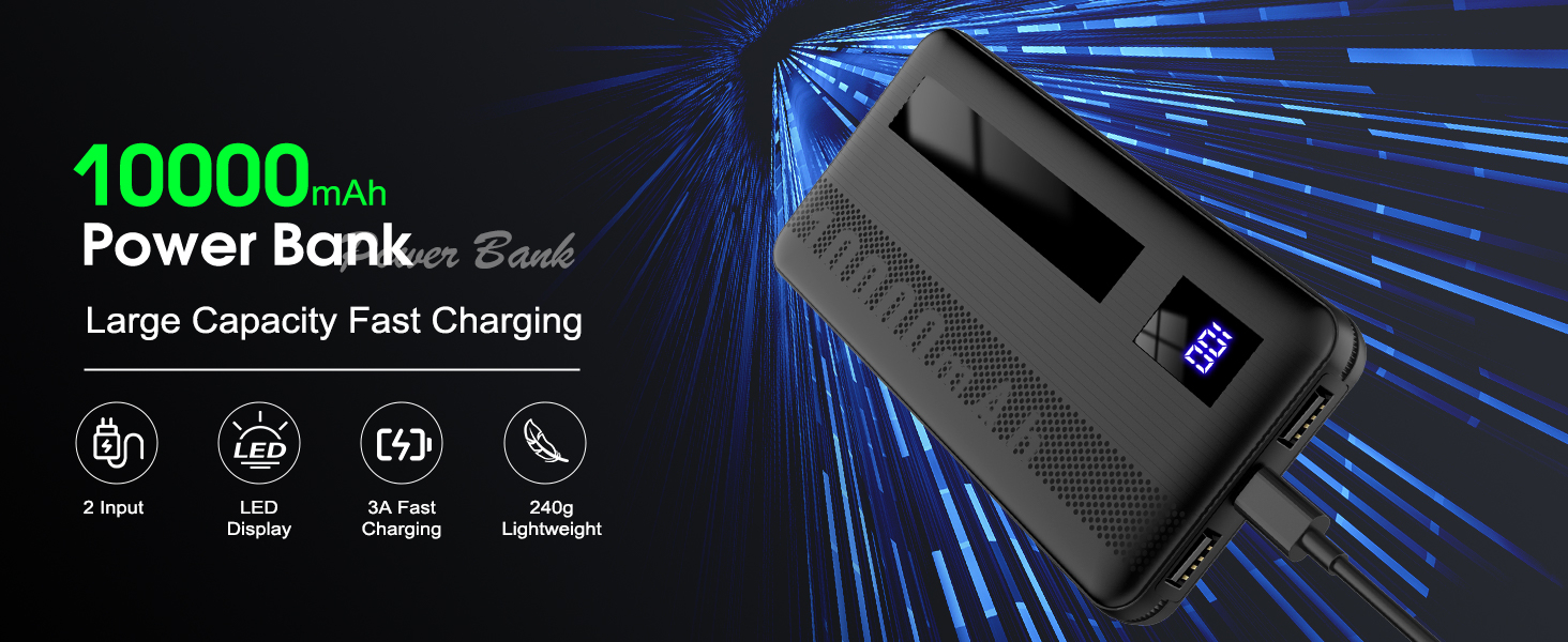 Dbasne Portable Charger, 10000mAh Ultral Slim Power Bank 3A Fast Charging, LED Display Phone Battery Pack Compatible with iPhone 16 15 14 13 Pro Plus Max Smartphone Android Tablet etc 8 Dbasne Portable Charger, 10000mAh Ultral Slim Power Bank 3A Fast Charging, LED Display Phone Battery Pack Compatible with iPhone 16 15 14 13 Pro Plus Max Smartphone Android Tablet etc-