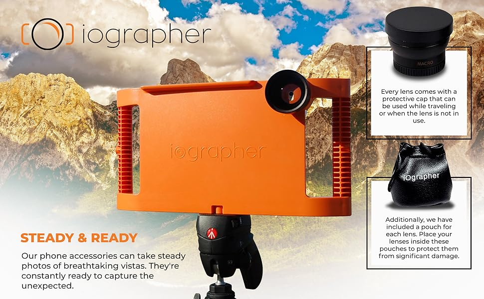 iOgrapher 37mm Wide Angle Lens for iPhone and Smartphones - Macro Lens and Wide Phone Lens - Macro Lens for iPhone and Other Smartphones - Camera Lens for Phone - Comes with Leather Case Bag 10 iOgrapher 37mm Wide Angle Lens for iPhone and Smartphones - Macro Lens and Wide Phone Lens - Macro Lens for iPhone and Other Smartphones - Camera Lens for Phone - Comes with Leather Case Bag-
