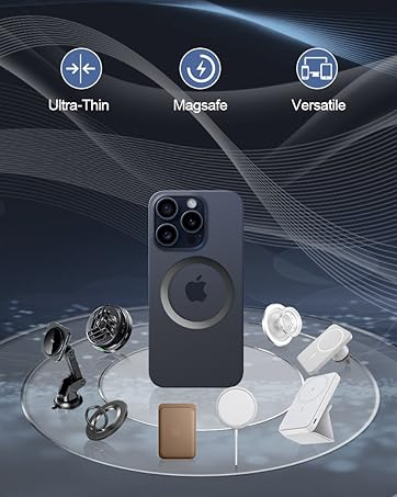 Universal Metal Rings Compatible with Magsafe Sticker,Magnetic Ring for Phone Cases & Wireless Charging, 6 Pack (2 Black,2 White & 2 Silver) 8 Universal Metal Rings Compatible with Magsafe Sticker,Magnetic Ring for Phone Cases & Wireless Charging, 6 Pack (2 Black,2 White & 2 Silver)-