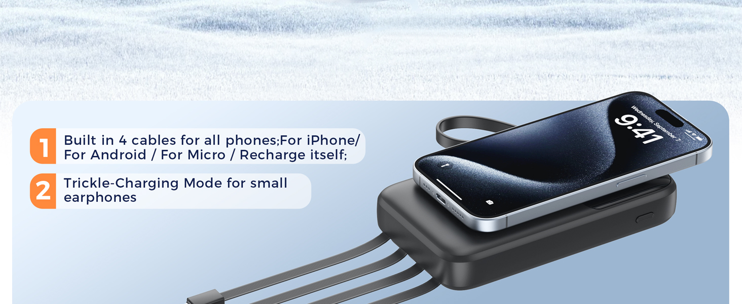 Portable Charger with Built in Cable, 15000mAh Power Bank, 22.5W Fast Charging, 6 Outputs, Slim Travel Essential Battery Pack with LED Display, Compatible with iPhone 16/15/14/13, Samsung, iPad, etc 9 Portable Charger with Built in Cable, 15000mAh Power Bank, 22.5W Fast Charging, 6 Outputs, Slim Travel Essential Battery Pack with LED Display, Compatible with iPhone 16/15/14/13, Samsung, iPad, etc-