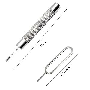 4 Pcs SIM Card Removal Openning Tool Tray Eject Pins Needle Opener Ejector Compatible with All iPhone Apple iPad HTC Samsung Galaxy Cell Phone Smartphone Watchchain Link Remover (Style A) 8 4 Pcs SIM Card Removal Openning Tool Tray Eject Pins Needle Opener Ejector Compatible with All iPhone Apple iPad HTC Samsung Galaxy Cell Phone Smartphone Watchchain Link Remover (Style A)-