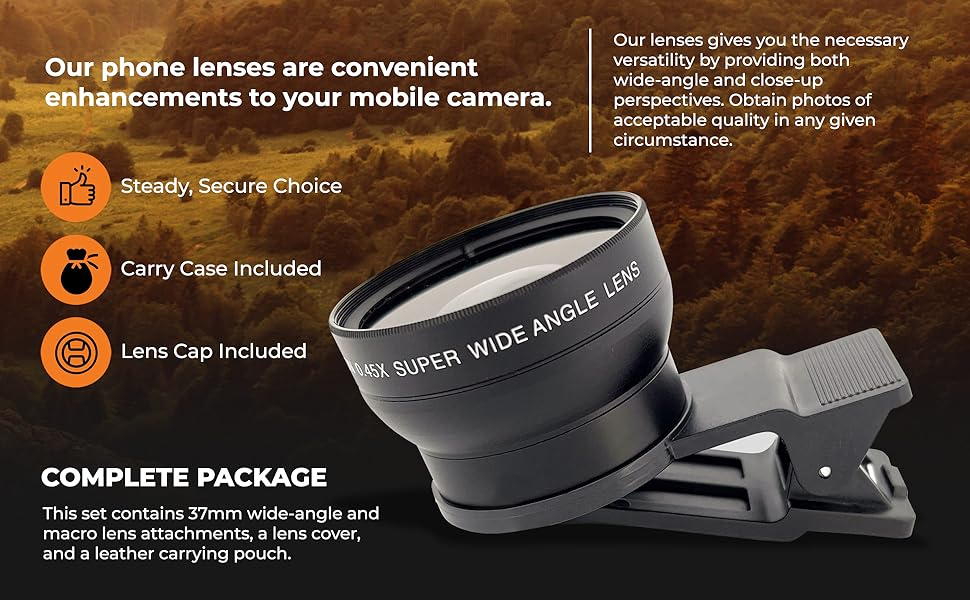 iOgrapher 37mm Wide Angle Lens for iPhone and Smartphones - Macro Lens and Wide Phone Lens - Macro Lens for iPhone and Other Smartphones - Camera Lens for Phone - Comes with Leather Case Bag 9 iOgrapher 37mm Wide Angle Lens for iPhone and Smartphones - Macro Lens and Wide Phone Lens - Macro Lens for iPhone and Other Smartphones - Camera Lens for Phone - Comes with Leather Case Bag-