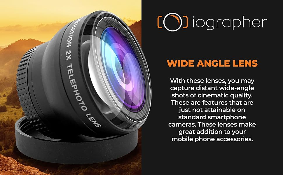 iOgrapher 37mm Wide Angle Lens for iPhone and Smartphones - Macro Lens and Wide Phone Lens - Macro Lens for iPhone and Other Smartphones - Camera Lens for Phone - Comes with Leather Case Bag 8 iOgrapher 37mm Wide Angle Lens for iPhone and Smartphones - Macro Lens and Wide Phone Lens - Macro Lens for iPhone and Other Smartphones - Camera Lens for Phone - Comes with Leather Case Bag-