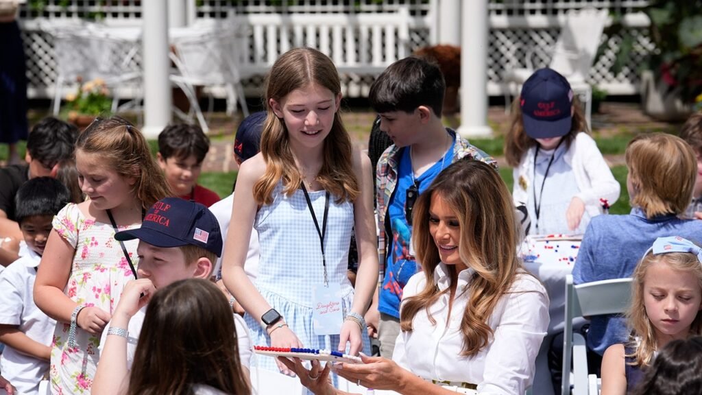 Melania Trump welcomes children to White House for Take Our Daughters and Sons Day