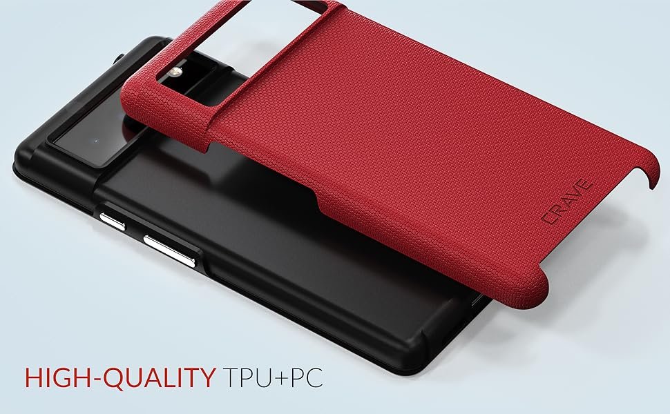 Crave's Dynamic Duo: Shockproof Red Case for Google Pixel 6 9 Crave's Dynamic Duo: Shockproof Red Case for Google Pixel 6-