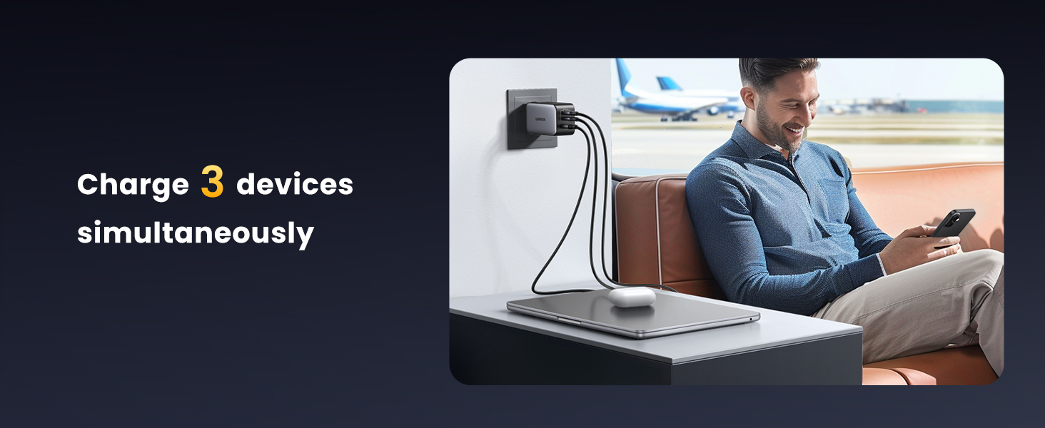 "Power Up Anywhere: UGREEN Nexode 65W GaN Charger - Compact Tri-Port Solution for All Your Devices!" 13 "Power Up Anywhere: UGREEN Nexode 65W GaN Charger - Compact Tri-Port Solution for All Your Devices!"-