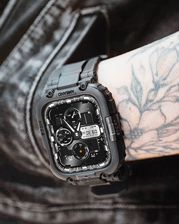 amBand Bands Compatible with Apple Watch 9/8/7/SE (2nd)/SE/6/5/4 45mm/44mm Case for Men, M1 Sport Series Rugged Case Protective Cover for iWatch SE2/6/SE/5/4/3 42/44/45mm Men Black 10 amBand Bands Compatible with Apple Watch 9/8/7/SE (2nd)/SE/6/5/4 45mm/44mm Case for Men, M1 Sport Series Rugged Case Protective Cover for iWatch SE2/6/SE/5/4/3 42/44/45mm Men Black-