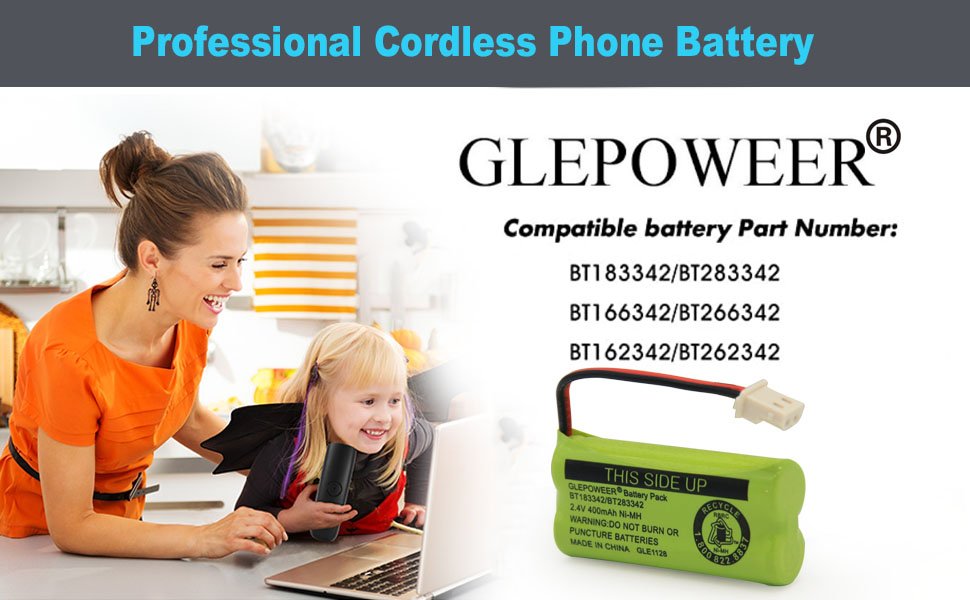 BT183342/BT283342 2.4V 400mAh Ni-MH Battery Pack, Also Compatible with Cordless Phone Batteries BT166342/BT266342 BT162342/BT262342 CS6709 CS6609 CS6509 CS6409 EL52100 EL50003(3 Pack) 9 BT183342/BT283342 2.4V 400mAh Ni-MH Battery Pack, Also Compatible with Cordless Phone Batteries BT166342/BT266342 BT162342/BT262342 CS6709 CS6609 CS6509 CS6409 EL52100 EL50003(3 Pack)-