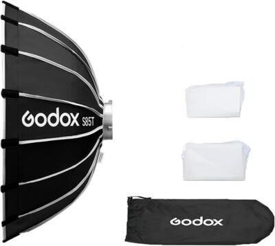 "Illuminate Your Shots: Godox S85T 85cm Quick-Release Umbrella Softbox for Stunning Portraits and Live Streams"