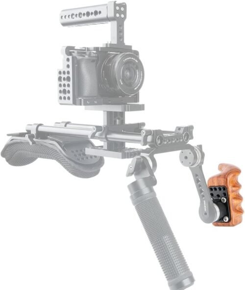 "Enhance Your Filmmaking: NICEYRIG Left-Sided Wooden Handle Grip for Nikon, Sony, and Canon Cameras" - 이미지 3
