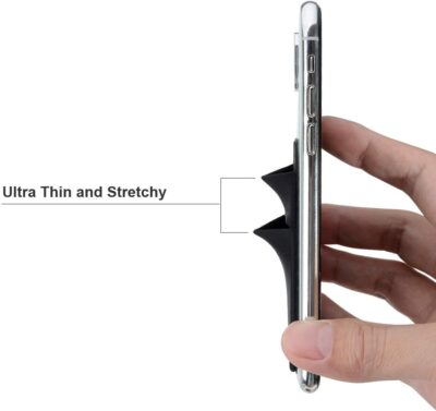 Hoblaze Stretchy Wallet Pocket: Versatile Adhesive Card Holder for Your Smartphone - 3-Pack Black - 이미지 3
