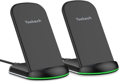 "Yootech Dual Wireless Charger: 10W Power Hub for iPhone 16 Series & Galaxy S22 – No Adapter Needed!"