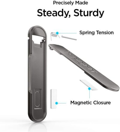 Spigen Universal Kickstand Vertical Horizontal Stand Adjustable Angle Compatible with iPhone 16/16 Plus/16 Pro/16 Pro Max, iPhone 15/14/13/12 Series, Samsung Galaxy S23/S22/S21 and More - Black - 이미지 7
