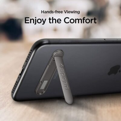 Spigen Universal Kickstand Vertical Horizontal Stand Adjustable Angle Compatible with iPhone 16/16 Plus/16 Pro/16 Pro Max, iPhone 15/14/13/12 Series, Samsung Galaxy S23/S22/S21 and More - Black - 이미지 6