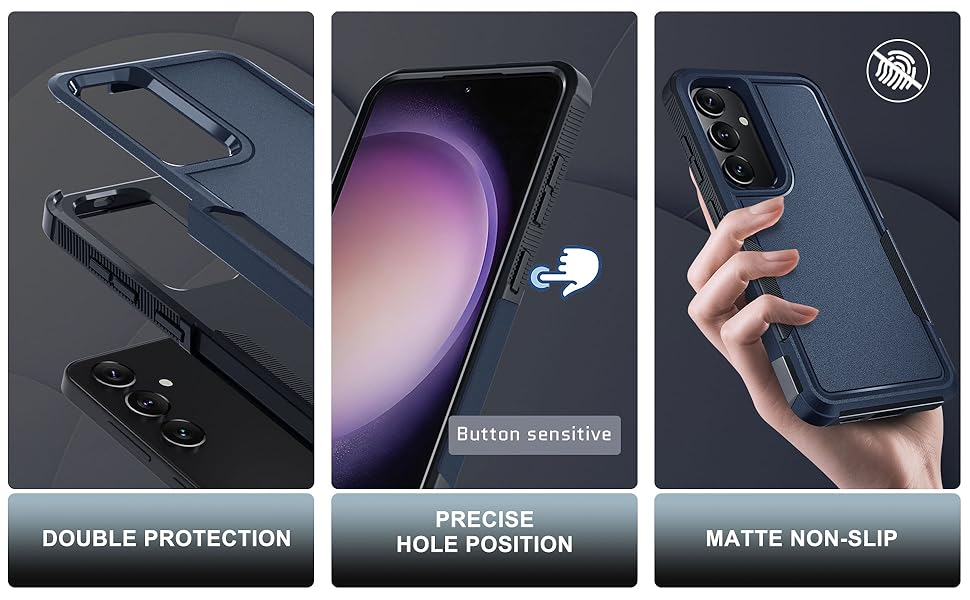 Ultimate Armor: RMOCR Heavy-Duty Full-Body Protection Case for Samsung Galaxy S24 FE in Navy Blue with Lanyard, Screen Shield, and Lens Guard 12 Ultimate Armor: RMOCR Heavy-Duty Full-Body Protection Case for Samsung Galaxy S24 FE in Navy Blue with Lanyard, Screen Shield, and Lens Guard-