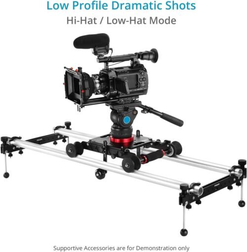 Proaim Fusion Video/Film Camera Dolly Slider with Track Ends. Runs on Tracks & Flat Surfaces. Payload up to 45.3kg /100lb. (DL-FUSN-01) - 이미지 7