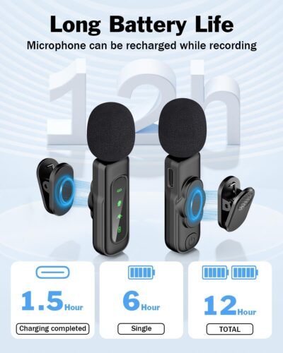 "Capture Crystal Clear Sound: PoP Voice Wireless Lavalier Mic for Ultimate Vlogging on iPhone, iPad & Android!" - 이미지 3