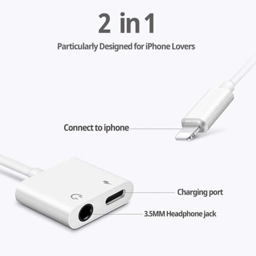 "Ultimate 2-in-1 Lightning to 3.5mm Adapter: Charge and Listen Simultaneously with MFi Certification for iPhone 14/13/12/11/XS/XR!" - 이미지 2