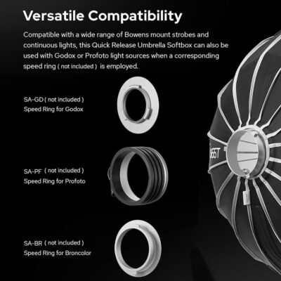 "Illuminate Your Shots: Godox S85T 85cm Quick-Release Umbrella Softbox for Stunning Portraits and Live Streams" - 이미지 6