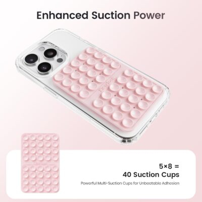 Klearlook Ultra-Sticky Double-Sided Suction Phone Grip: The Perfect Hands-Free Mount for Stunning Selfies & Videos in Chic Light Pink! - 이미지 3