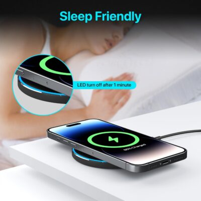 30W Fast Wireless Charger Pad, Wireless Charging Compatible with Samsung Galaxy S22/S22+/S21/S20/S10, Fast Charger Compatible with iPhone 13/14/12/11 Series - 이미지 7