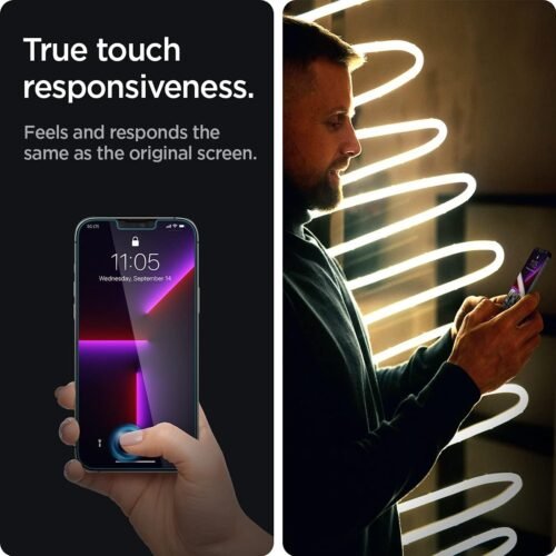 Spigen Tempered Glass Screen Protector designed for iPhone 14 Plus/iPhone 13 Pro Max [2 Pack] - 이미지 3