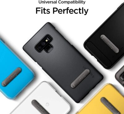 Spigen Universal Kickstand Vertical Horizontal Stand Adjustable Angle Compatible with iPhone 16/16 Plus/16 Pro/16 Pro Max, iPhone 15/14/13/12 Series, Samsung Galaxy S23/S22/S21 and More - Black - 이미지 2