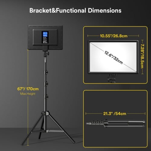 RALENO 2 Packs LED Video Light and 75inches Stand Lighting Kit, CRI 95+ Photography Lighting with 8000mAh Built-in Battery & LCD Display, Studio Lights for TikTok, YouTube, Live Streaming, Videography - 이미지 8