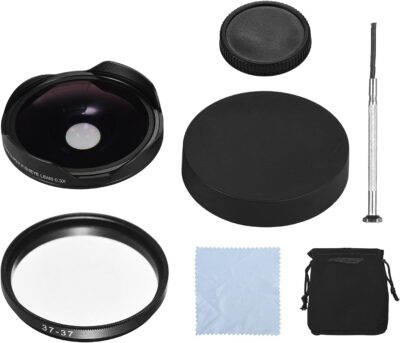 Elevate Your Shots: 37MM 0.3X HD Ultra Wide Angle Fisheye Lens with Hood for Camcorders - 이미지 7