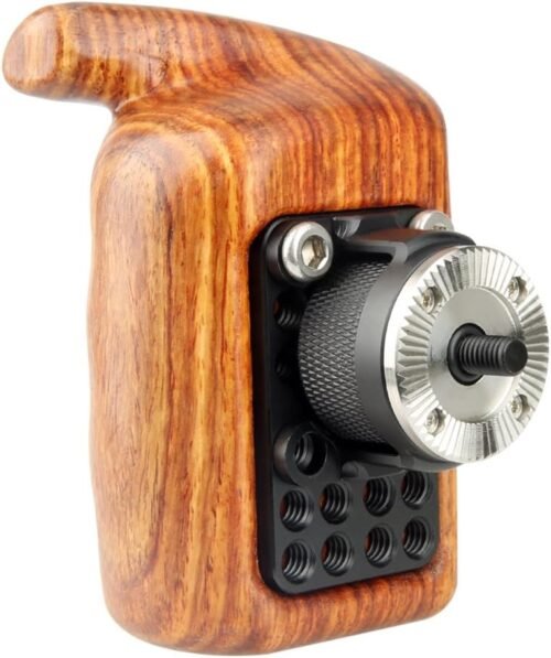 "Enhance Your Filmmaking: NICEYRIG Left-Sided Wooden Handle Grip for Nikon, Sony, and Canon Cameras"