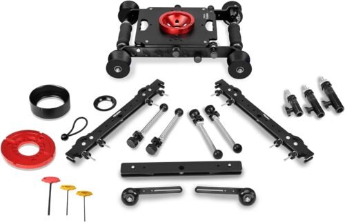 Proaim Fusion Video/Film Camera Dolly Slider with Track Ends. Runs on Tracks & Flat Surfaces. Payload up to 45.3kg /100lb. (DL-FUSN-01)