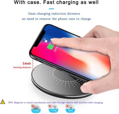 30W Fast Wireless Charger Pad, Wireless Charging Compatible with Samsung Galaxy S22/S22+/S21/S20/S10, Fast Charger Compatible with iPhone 13/14/12/11 Series - 이미지 2